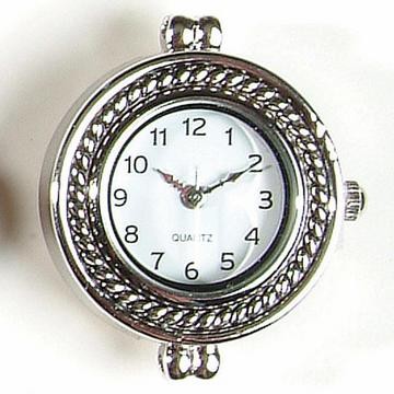Horloge quartz nautisch zilverkleurig