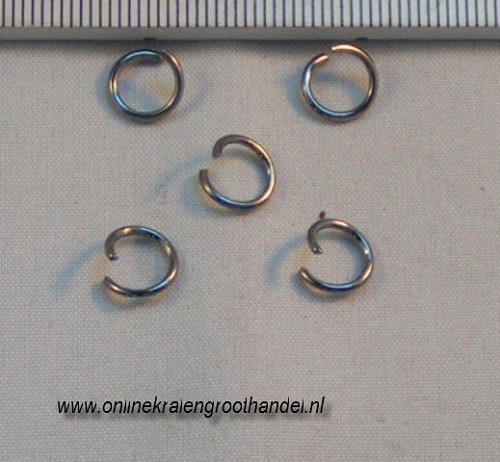 Tussenringen dubbele splitring kleur zwart