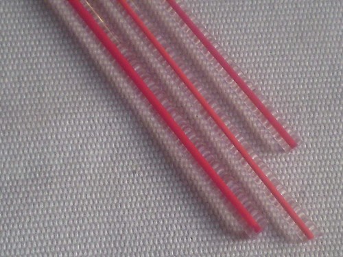 Moretti effetre glasstaaf filigraan rood